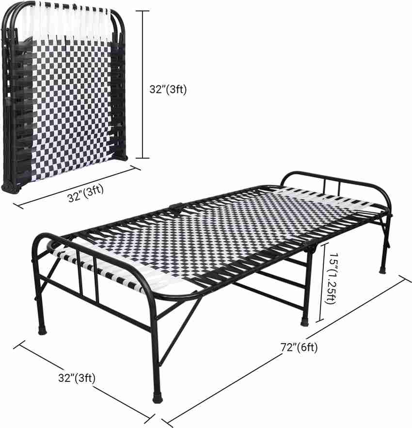 Southwhales Foldable Bed Portable Single Folding Bed Niwar Charpai