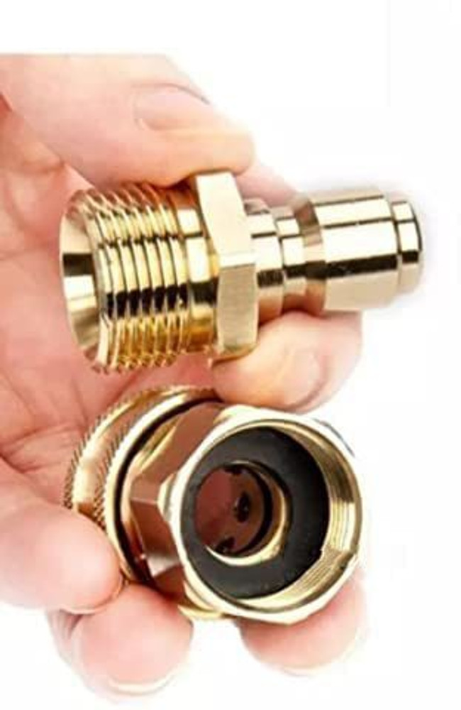 Pressure washer outlet quick connect fittings