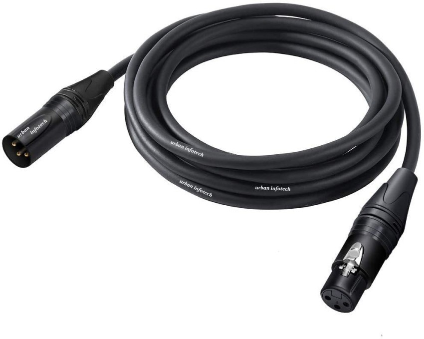 Urban Infotech Male to Female XLR Cable for Condenser Microphone Balanced 3  Pin Copper Coated Double Angled XLR Patch Cable Price in India - Buy Urban  Infotech Male to Female XLR Cable