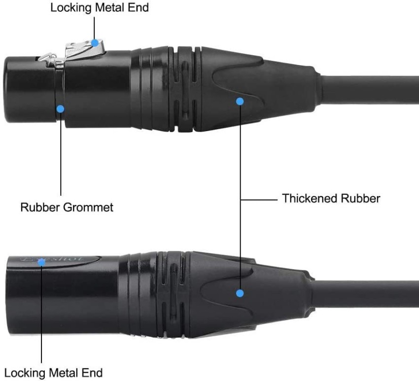 Urban Infotech Male to Female XLR Cable for Condenser Microphone Balanced 3  Pin Copper Coated Double Angled XLR Patch Cable Price in India - Buy Urban  Infotech Male to Female XLR Cable