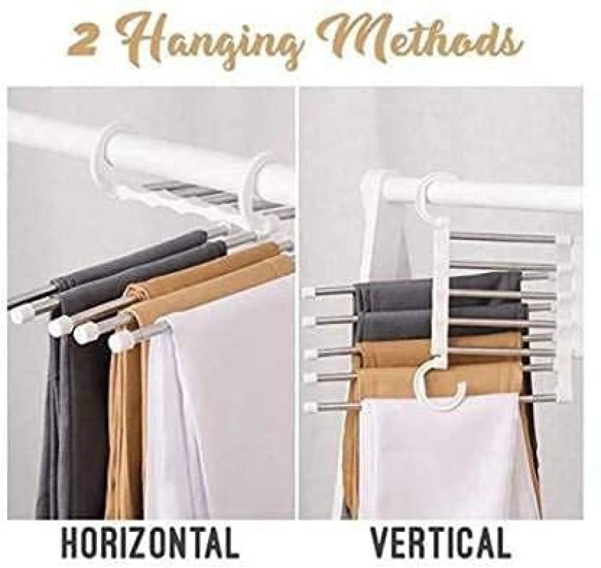 10 PC Space Saver Hangers Closet Organizer Pants Rack Magic Hangers 5 in 1 New !