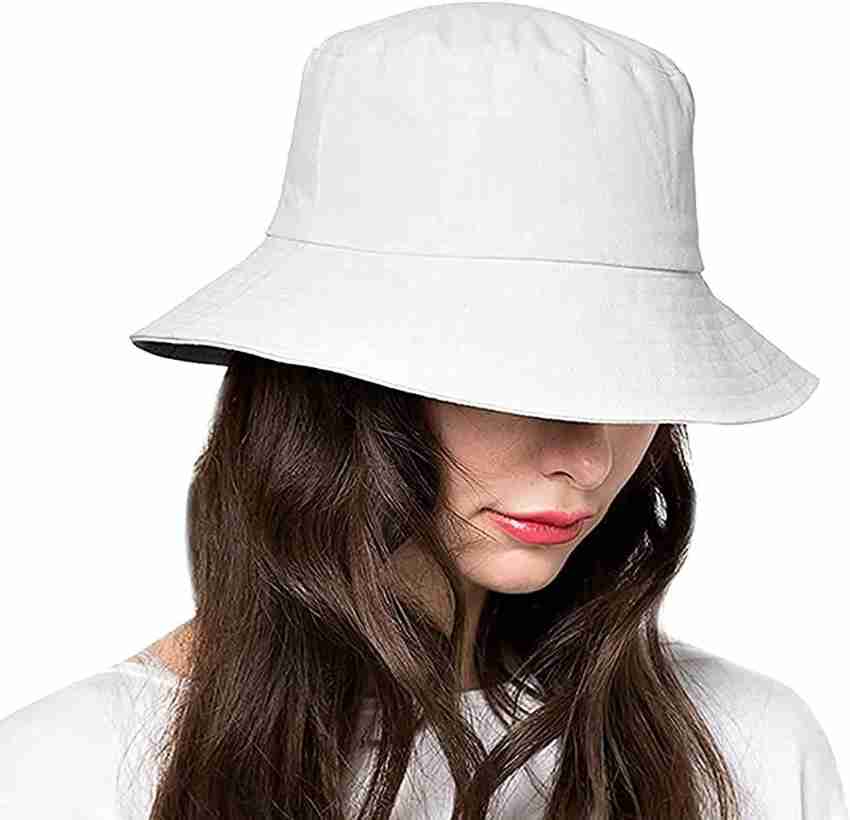 MODEST CITY Bucket Hat Wide Large Brim Sun Hat (White) Price in India - Buy  MODEST CITY Bucket Hat Wide Large Brim Sun Hat (White) online at