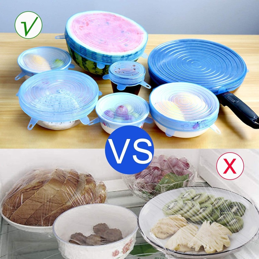 Microwave Silicone Stretch Reuseable Flexible Covers For Rectangle Round  Square Bowls Dishes Plates