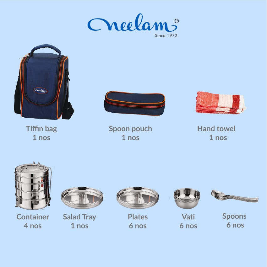 NEELAM Travelling , Picnic Tiffin Box Set of 26Pcs