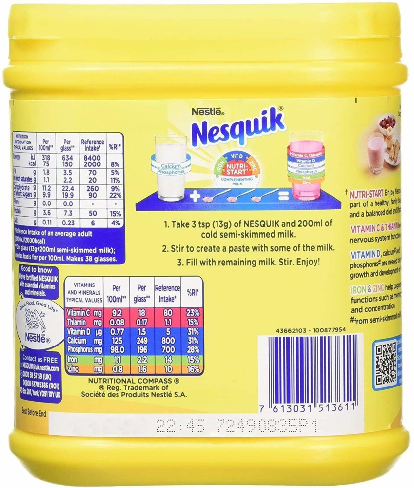 Nestle Nesquik Strawberry Powder 500g