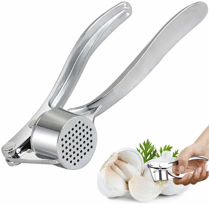  Silver Pressed Garlic Chopper,Multi-functional Manual