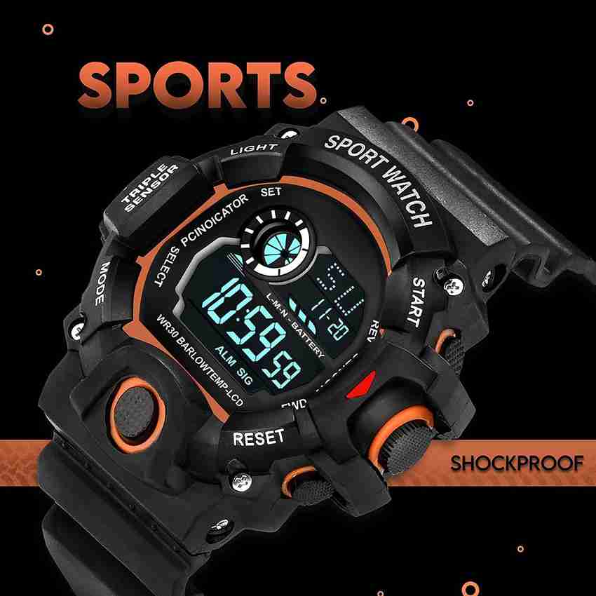 Digital sports top wrist watch