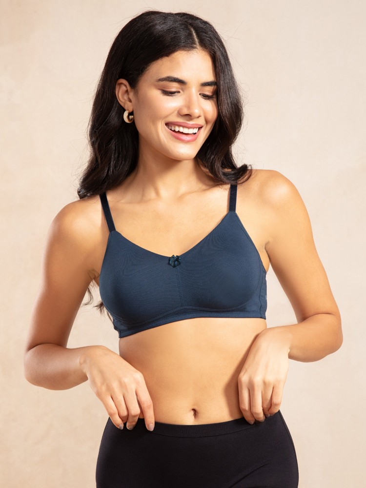 Buy NYKD Women's Cotton Lightly Padded Wire Free Everyday T-Shirt Bra for  Women Daily Use Wireless, 3/4th Coverage Online at Best Prices in India 