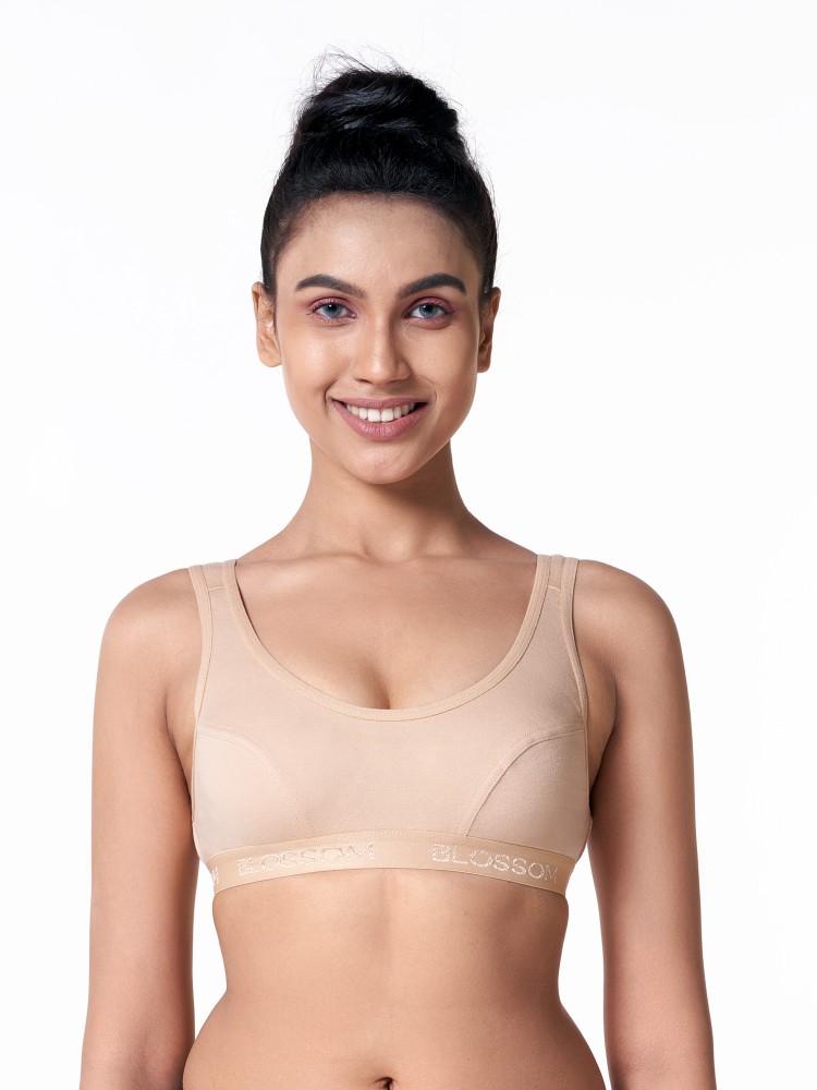 Buy BLOSSOM Skin Cotton Non Padded Sports Bra online