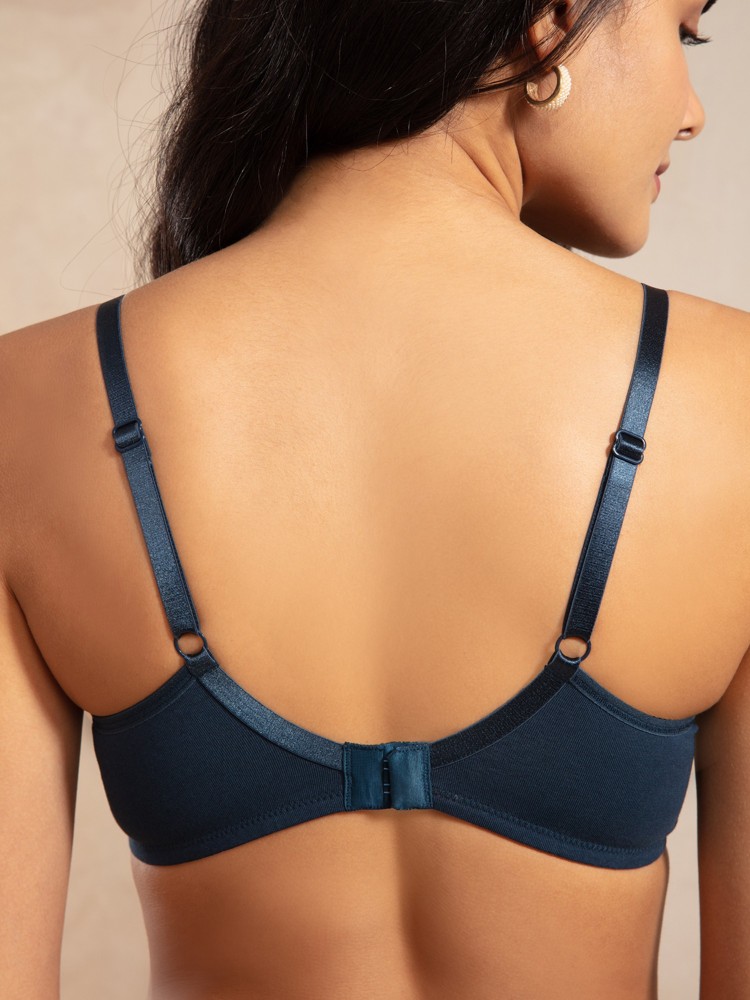 Buy Navya navy blue t-shirt bra for Women Online in India