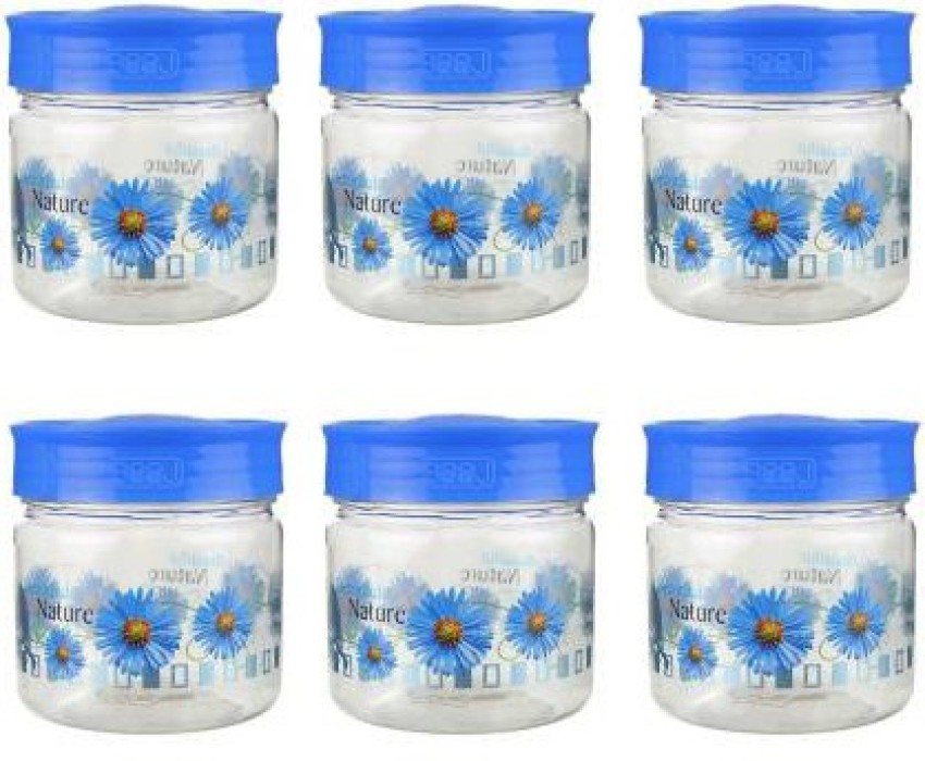 jaipet Saaj Plastic Utility Container - 150 ml  (Pack of 6, Blue)