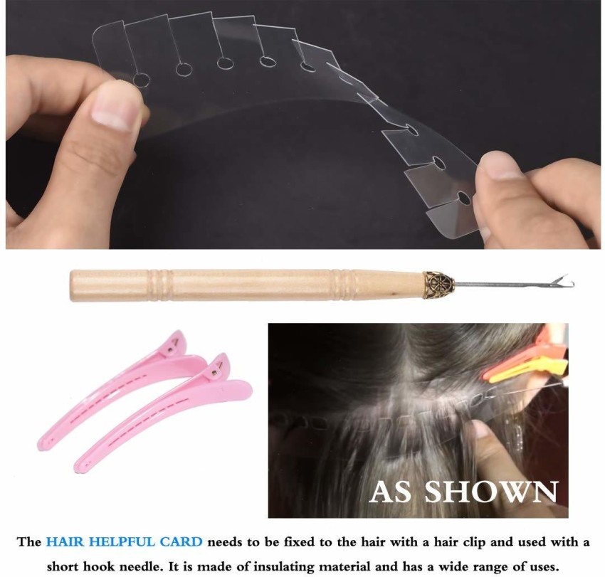 200pcs Silicone Micro Rings Hair Extensions Tools Kit: Three-hole Hair  Pliers, Micro Pulling Hook Needle