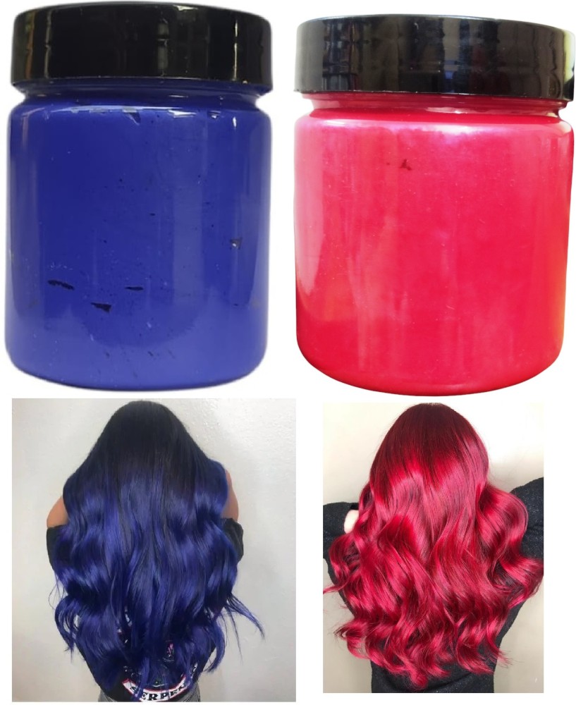 blue highlights in red hair