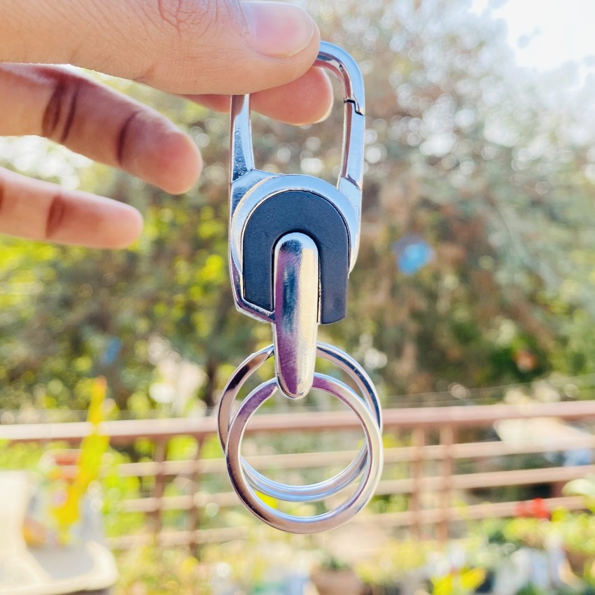 DECCAN Steel Key Ring Clip Hook Keychain Holder For Bikes Car Men