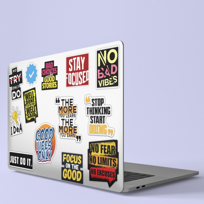 RINKON Pack of 13 Laptop Stickers Motivational Quote for Self Adhesive  Quotes Stickers Vinyl Laptop Decal 15.6 Price in India - Buy RINKON Pack of  13 Laptop Stickers Motivational Quote for Self