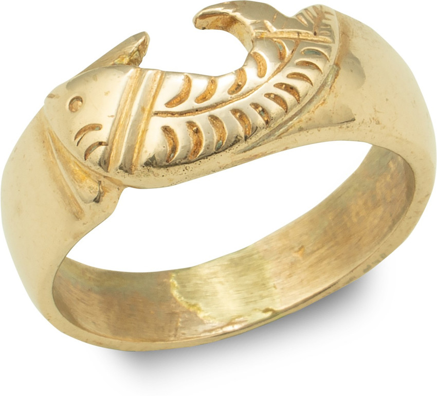 Gold ring cheap fish design