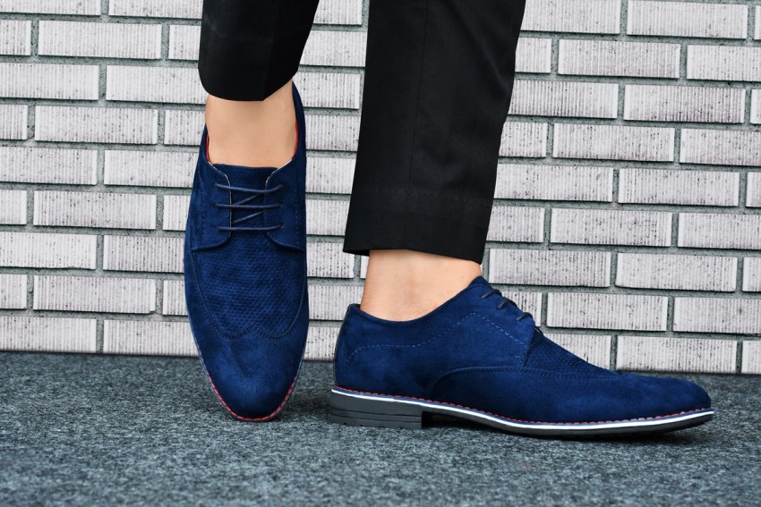 Mens blue suede slippers hot sale