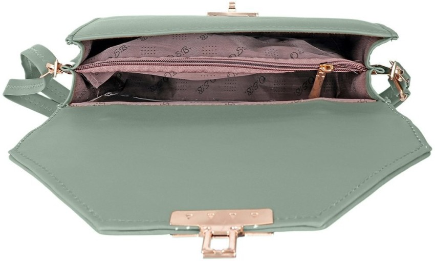 Buy Bellissa Green Checks Medium Mini Box Shoulder Handbag Online