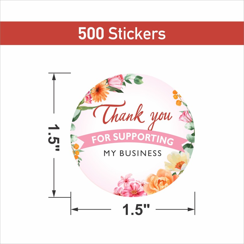 CLICKEDIN 3.81 cm Thank You for Supporting My Small Business 1.5 Inches Stickers  Labels 500 Pieces Self Adhesive Sticker Price in India - Buy CLICKEDIN 3.81 cm  Thank You for Supporting My