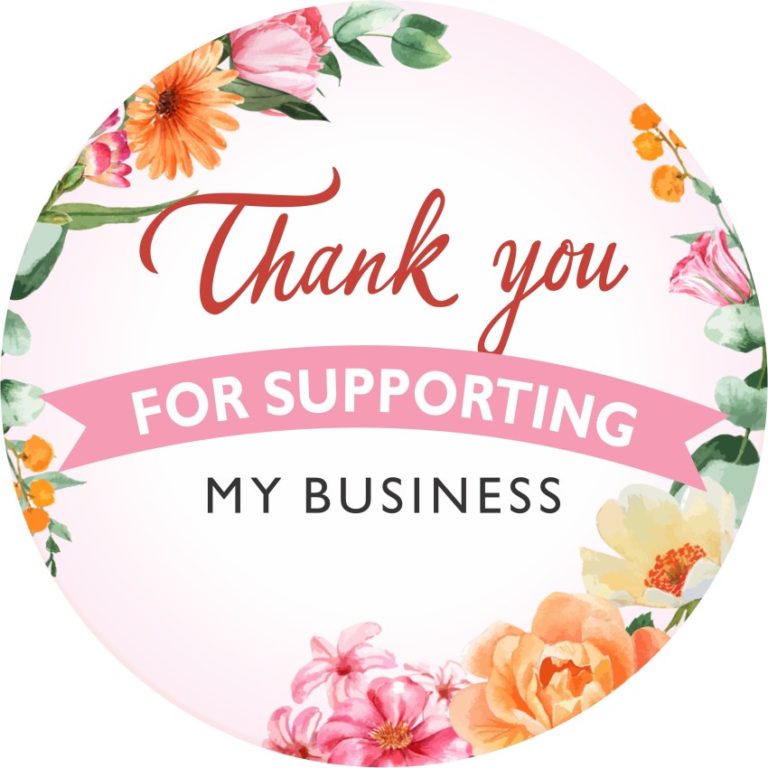 1.5 Thank You Stickers, 500pcs Round Thank You for Supporting My Small  Business Labels, Elegant Blush Pink Gold Foil Thank You Sealing Stickers  for