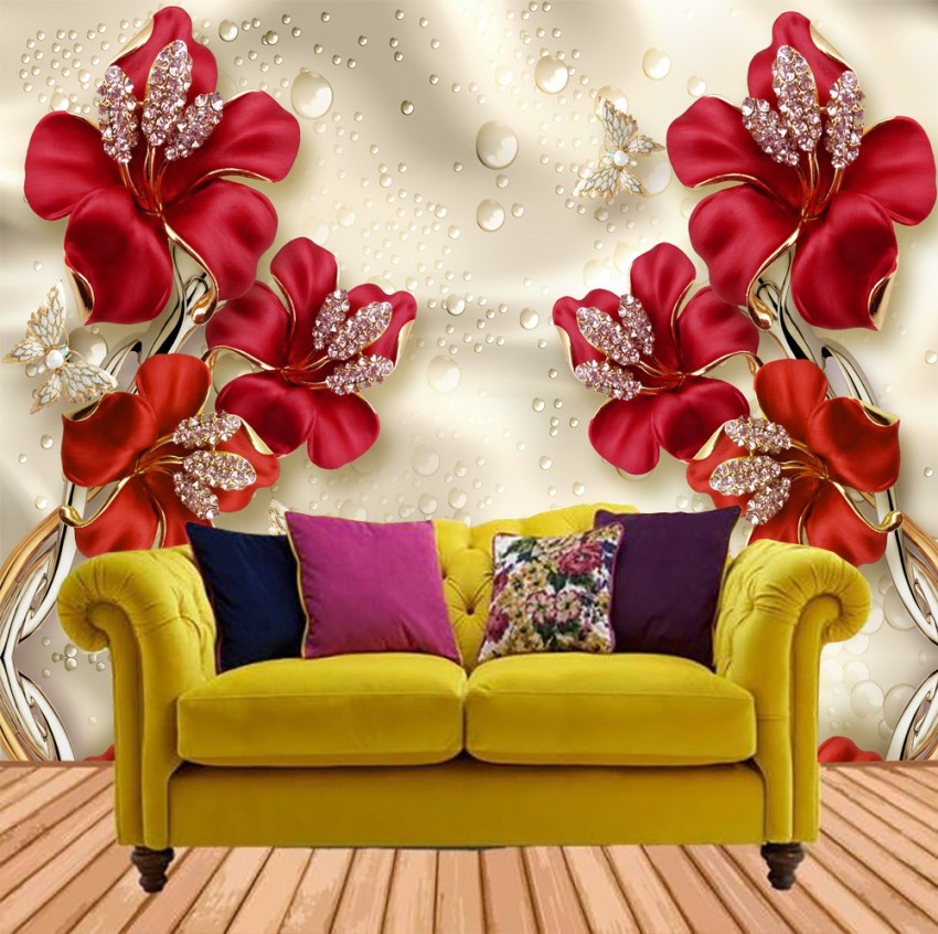 Avikalp Exclusive AWZ0303 3D Wallpaper Beige Flowers 3D Bedroom Tv Interior  Design Decoration Background HD 3D Wallpaper[3 ft x 2 ft] / [91.44 cm x  60.96 cm] : Amazon.in: Home Improvement