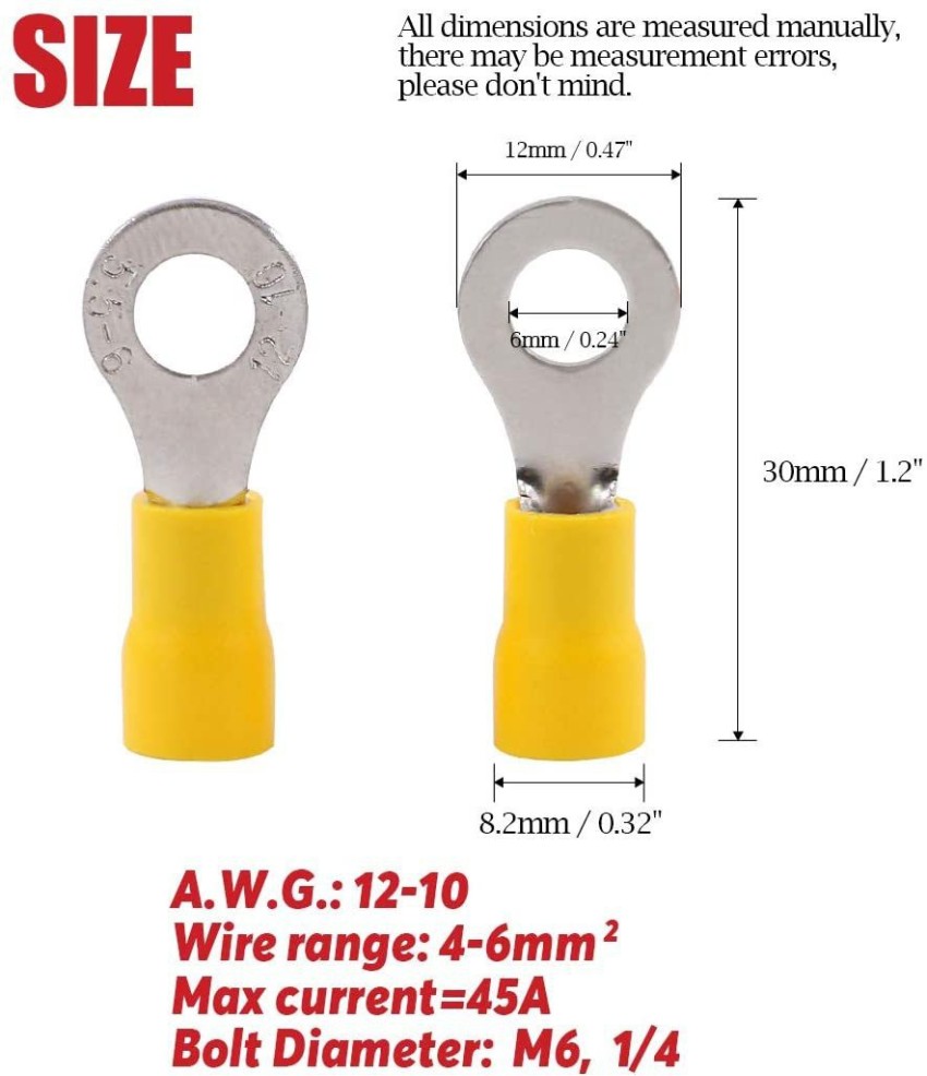 Ring or Spade Terminal Stud size chart - Interconnect - Electronic