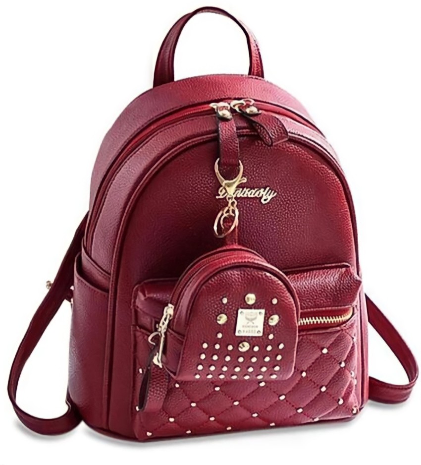 Maroon backpack hot sale purse