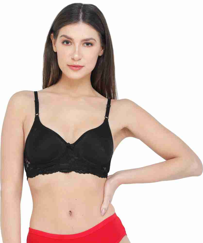 Buy deevaz Black Colour Spacer Cup Light-Padded Non-Wired Full Coverage  Lace Bra Women Full Coverage Lightly Padded Bra Online at Best Prices in  India