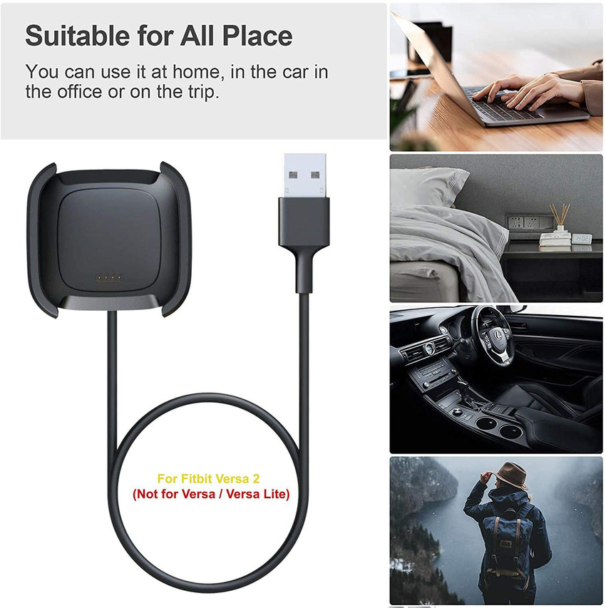 Speeqo Charger Dock Cable Compatible with Fitbit Versa 2 charging cable Black Charging Pad Price in India Buy Speeqo Charger Dock Cable Compatible with Fitbit Versa 2 charging cable Black Charging