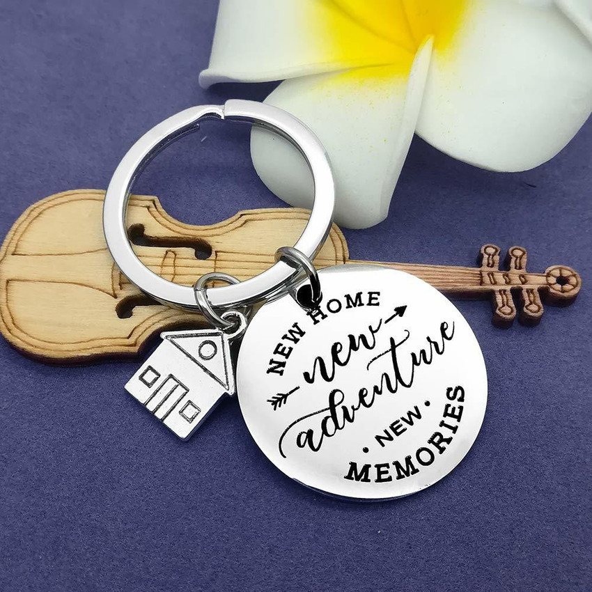 New home shop new adventures keyring