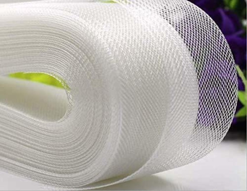 Sai Horsehair Braid CANCAN Net Strip for Boning Sewing etc. (WHITE