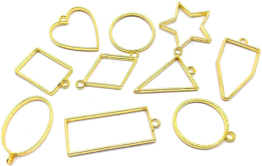 PRANSUNITA 10 Pcs Open Metal Frame Pendants Bezels Thick Hollow Pendant 10 Pcs Open Metal Frame Pendants Bezels Thick Hollow Pendant Buy Earring Necklaces DIY Crafts toys in India. shop for PRANSUNITA...