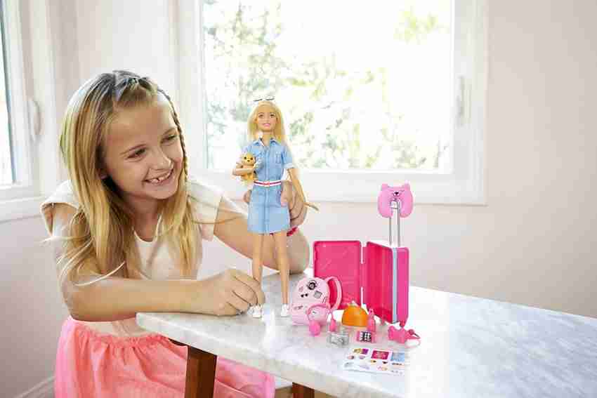Barbie sales travel playset