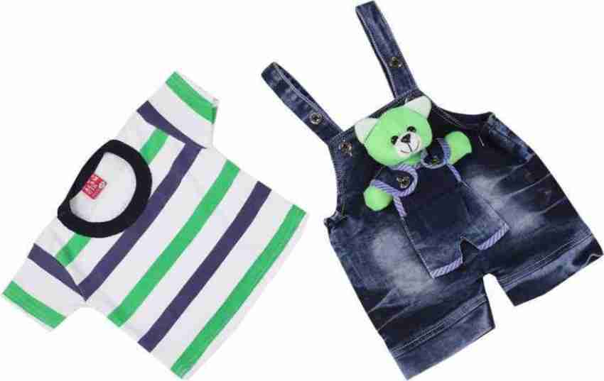 try best Dungaree For Baby Boys & Baby Girls Casual Printed Denim