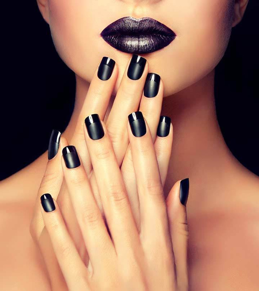 Dive Into Summer With Vibrant Nail Art Designs : Black French + Daisy