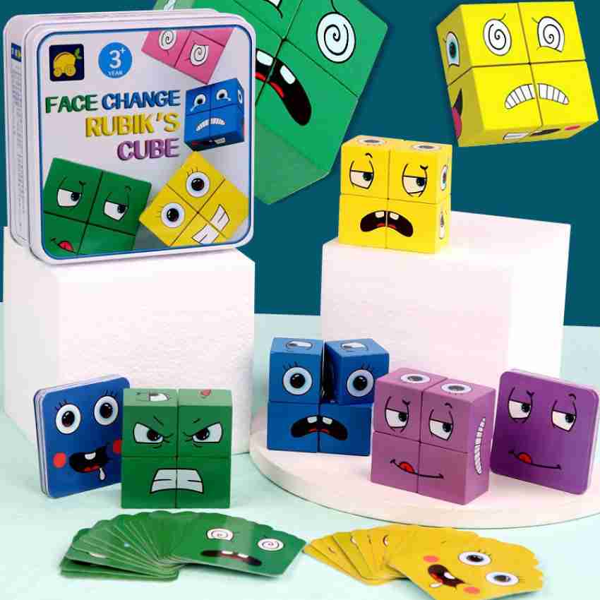 Face Change Rubiks Cube Wooden - Brain Box Games