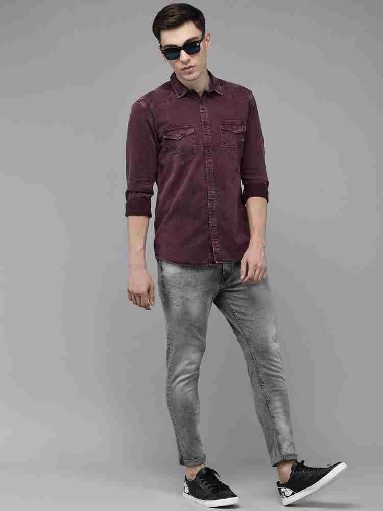 Maroon deals shirt jeans