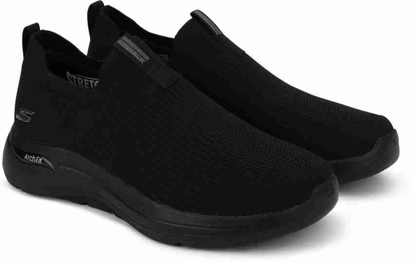 Black skechers outlet walking shoes