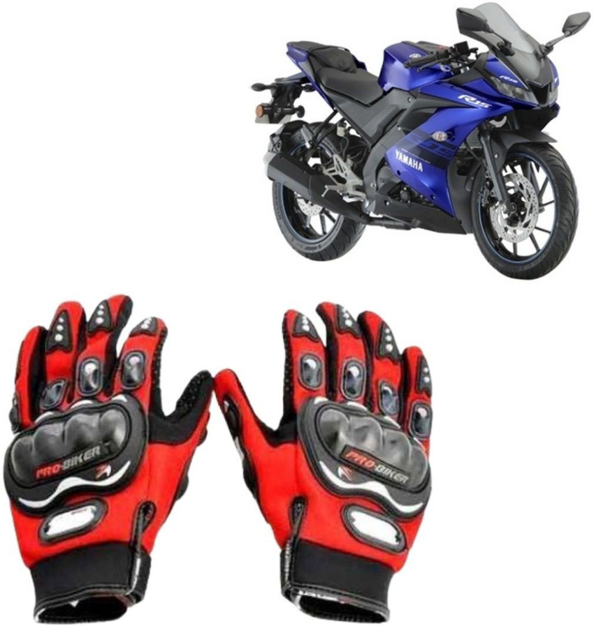 Inspire Dmax Bike Probiker Racing Gloves Full Red For Yamaha YZF