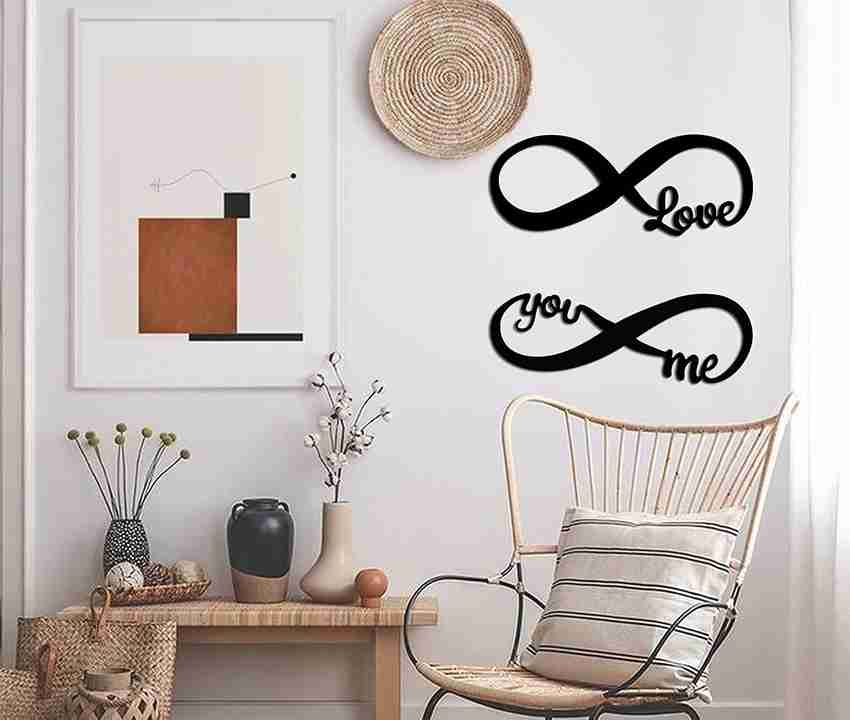 Shilpacharya Handicrafts MDF Wooden Wall Hanging Sticker Infinity