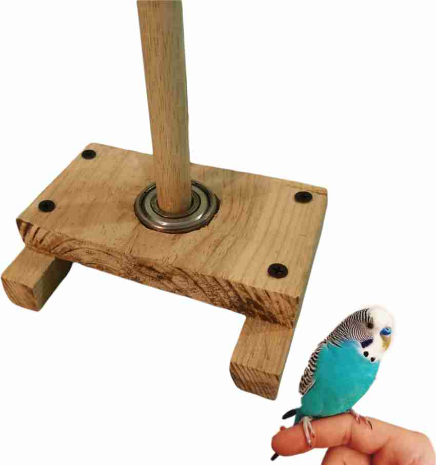 AMISHIFY Rotating wooden Bird Perch on stand for Birds Play and training  Bird Play Stand Price in India - Buy AMISHIFY Rotating wooden Bird Perch on  stand for Birds Play and training
