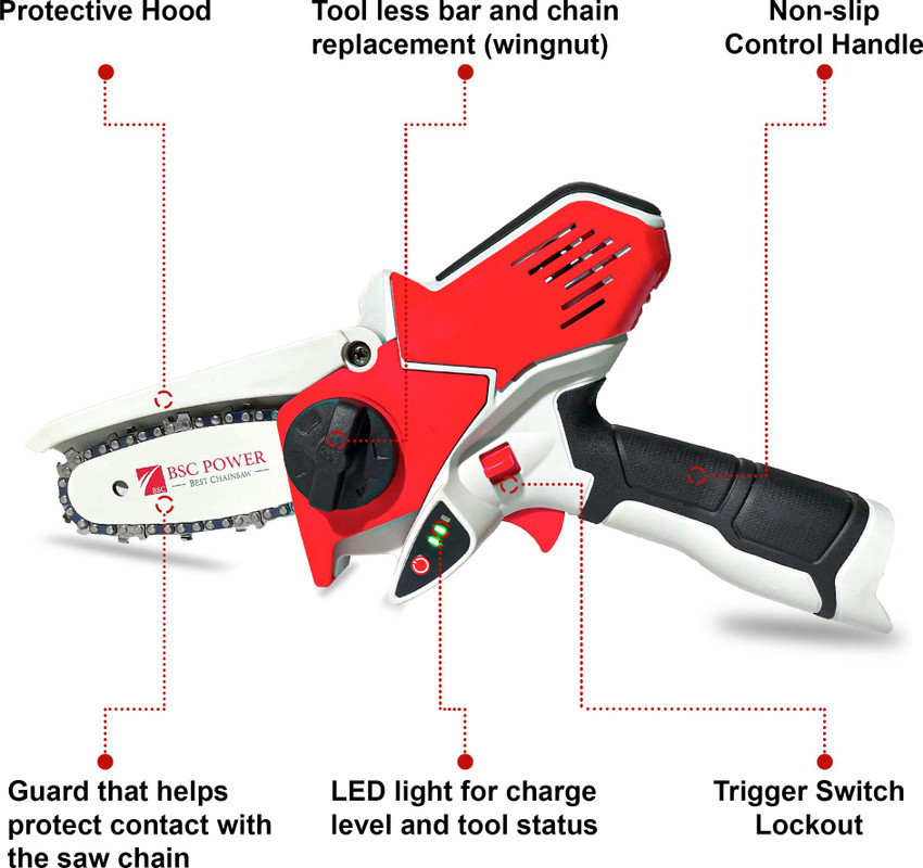 Mini chainsaw sale battery powered