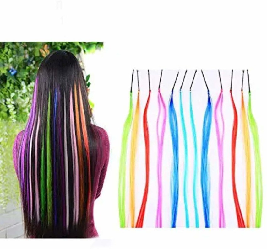 Real Natural Long Clip in Highlight Streaks AS Human Hair Extensions  Straight UK | eBay