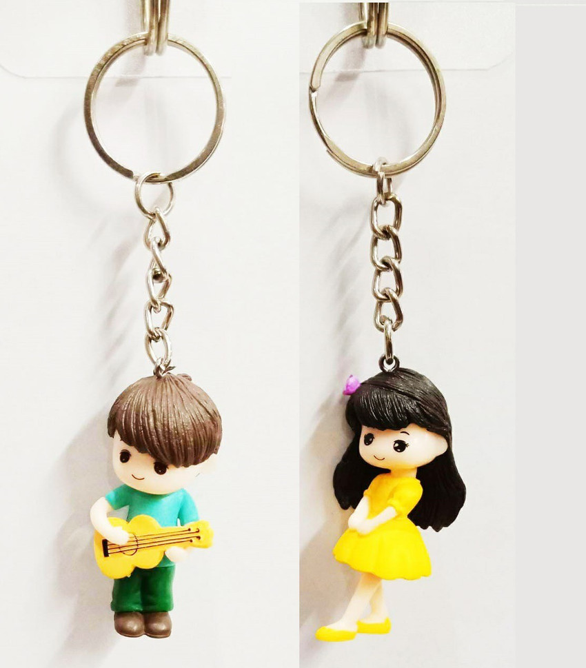 Style My Home Adorable Couple Keychain Keyrings for Bestfriends