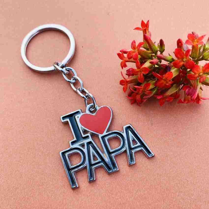 DECCAN I Love Papa Keychain Keyring For Dad Father s Day Pack of