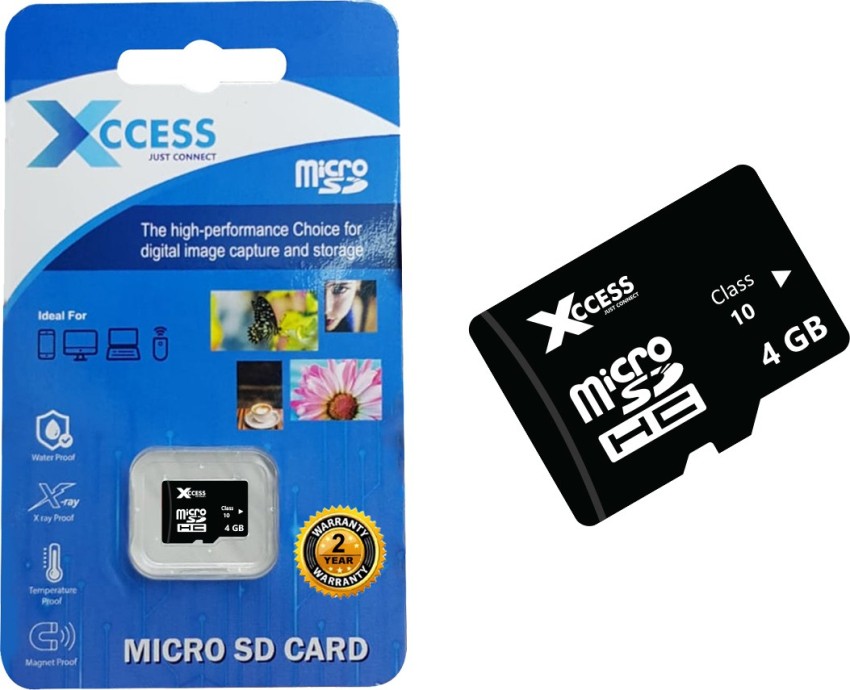 XCCESS Xcces 4GB Micro Sd Card Pack of 1 4 GB MicroSD Card Class 10 40 MB/s Memory  Card - XCCESS 