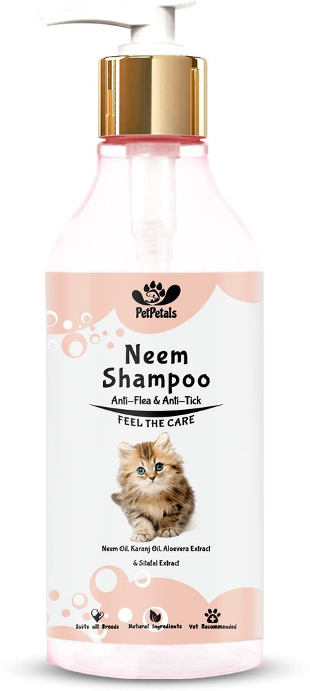 PetPetals Neem Shampoo For Cats Allergy Relief Anti Dandruff