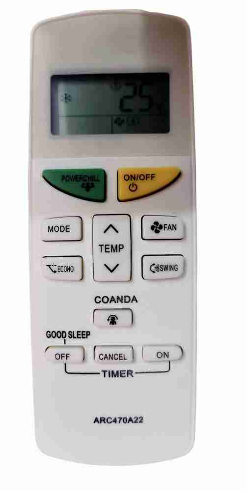 Daikin ac outlet remote arc470a22