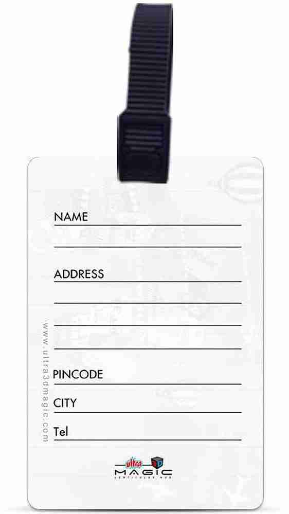 ULTRA 3D Lenticular Luggage Tag Set of 2 Theme of Stamp Sticker Luggage Tag multicolour Price in India Flipkart