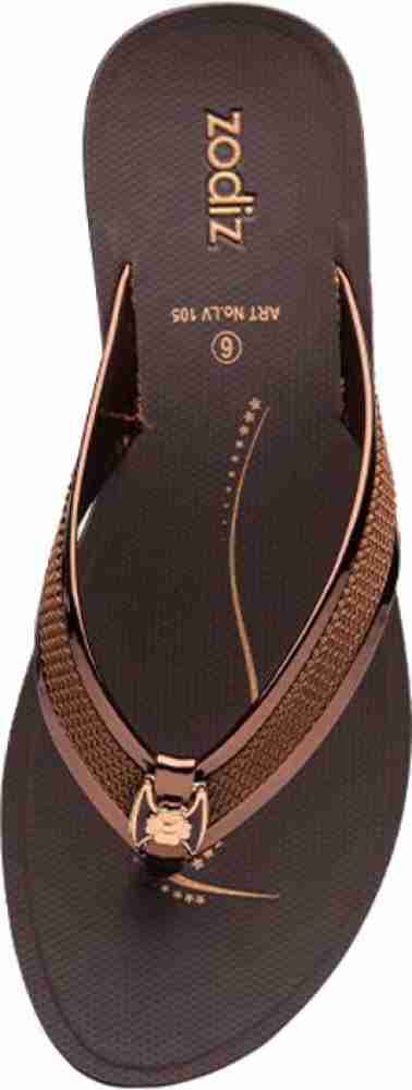 Zodiz LV 105 Women Flip Flops 5 / COPPER